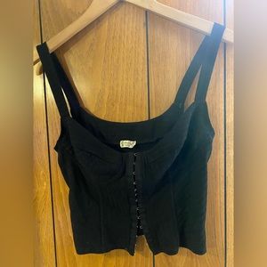 Free People Intimately black corset top, size medium.